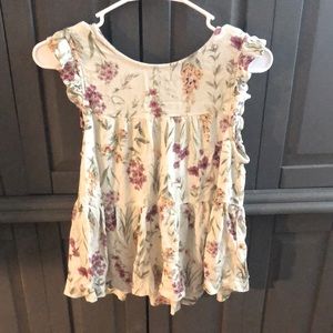 Floral American Eagle Top. Size small.